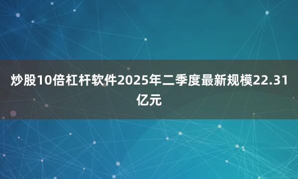 炒股10倍杠杆软件2025年二季度最新规模22.31亿元